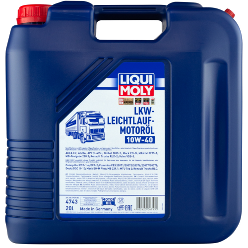 НС-синтетическое моторное масло LKW-Leichtlauf-Motoroil Basic 10W-40 - 20 л